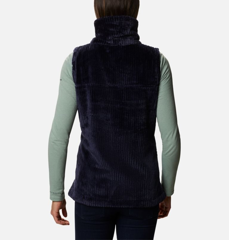 Women's Columbia Fireside Sherpa Vest Navy | CA-C3065