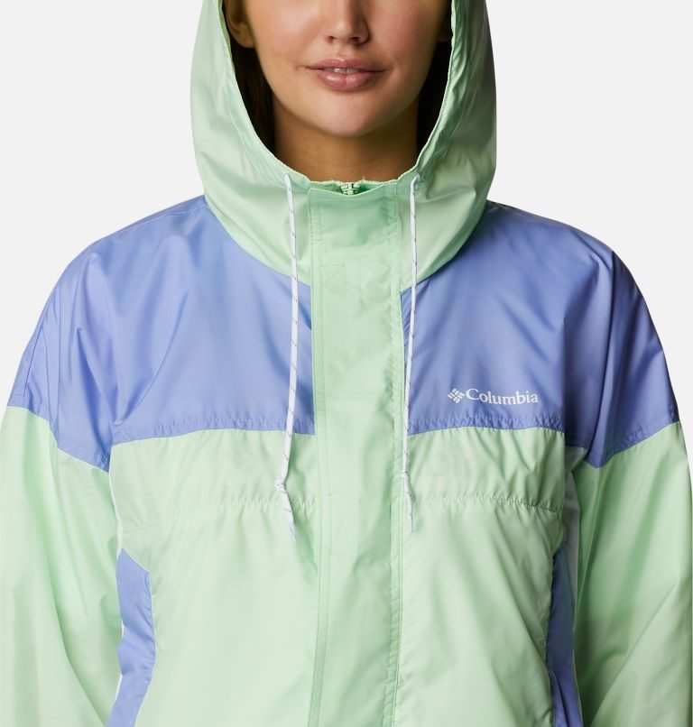 Women's Columbia Flash Challenger Cropped Windbreaker Jackets Mint | CA-I0136