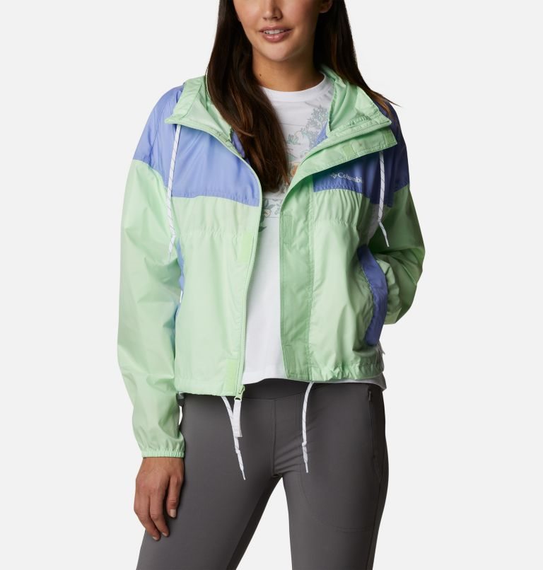 Women's Columbia Flash Challenger Cropped Windbreaker Jackets Mint | CA-I0136