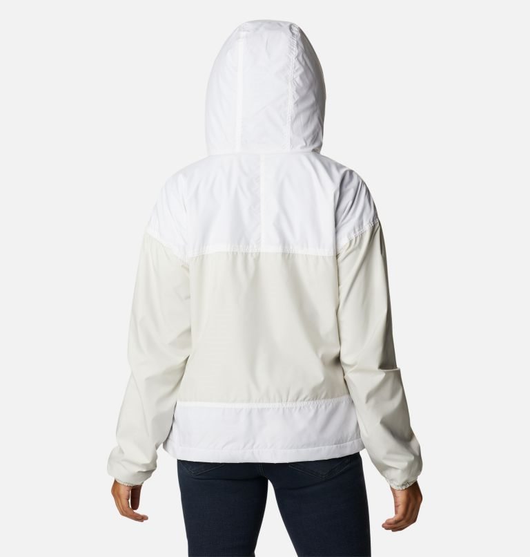 Women's Columbia Flash Challenger Fleece Lined Windbreaker Jackets Beige / White | CA-G06A3