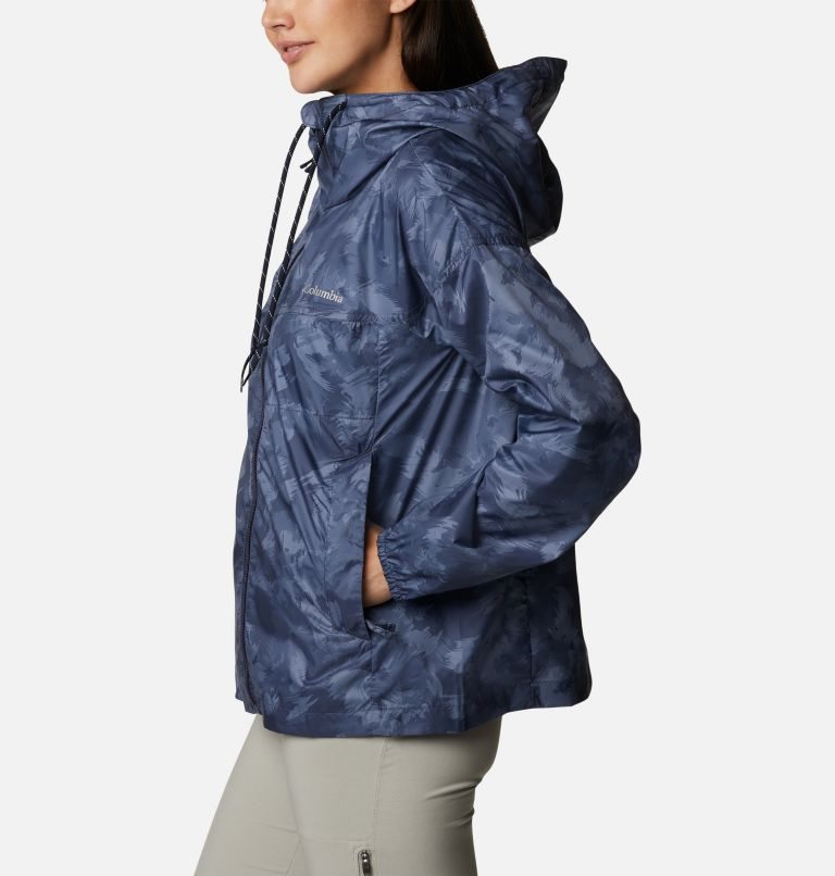 Women's Columbia Flash Challenger Novelty Windbreaker Jackets Navy | CA-C86C5