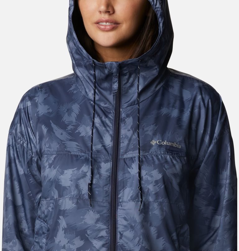 Women's Columbia Flash Challenger Novelty Windbreaker Jackets Navy | CA-C86C5