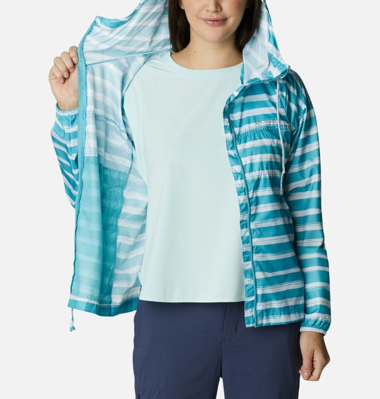 Women's Columbia Flash Challenger Novelty Windbreaker Jackets Stripe | CA-DC8A4