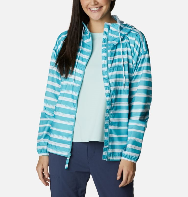 Women's Columbia Flash Challenger Novelty Windbreaker Jackets Stripe | CA-DC8A4