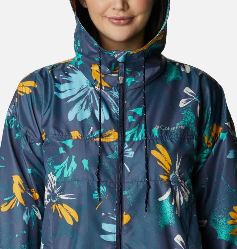 Women's Columbia Flash Challenger Novelty Windbreaker Jackets Flower | CA-L3A10