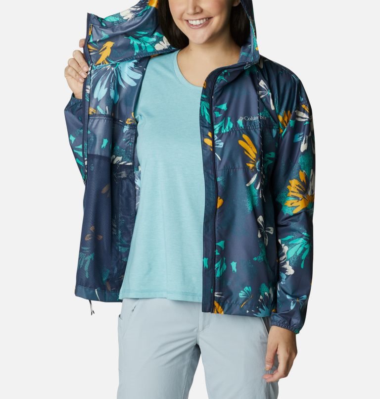 Women's Columbia Flash Challenger Novelty Windbreaker Jackets Flower | CA-L3A10