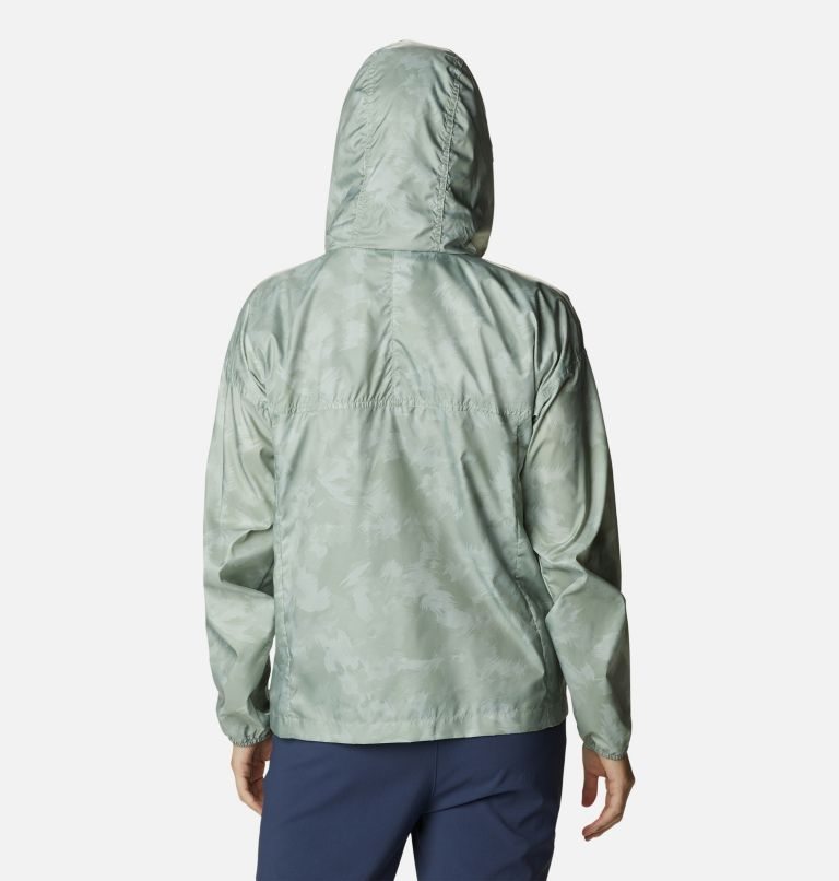 Women's Columbia Flash Challenger Novelty Windbreaker Jackets Olive | CA-M6C45