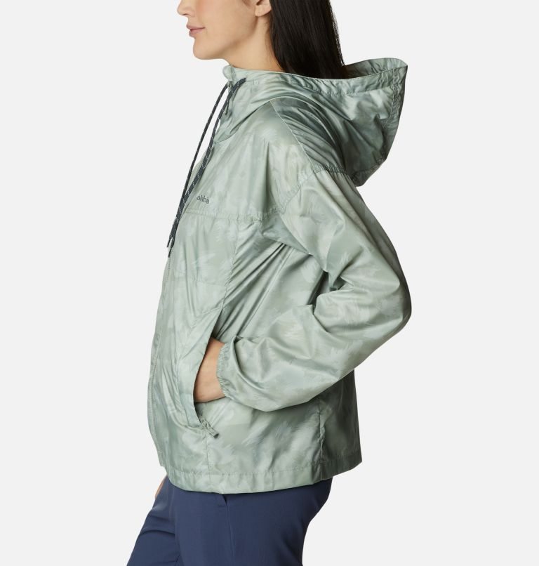 Women's Columbia Flash Challenger Novelty Windbreaker Jackets Olive | CA-M6C45