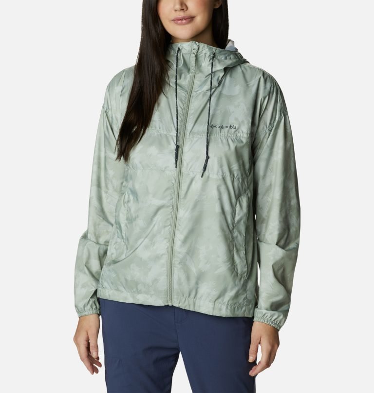 Women\'s Columbia Flash Challenger Novelty Windbreaker Jackets Olive | CA-M6C45