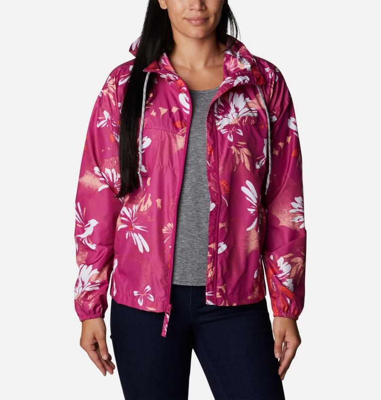 Women's Columbia Flash Challenger Novelty Windbreaker Jackets Flower | CA-S6A10