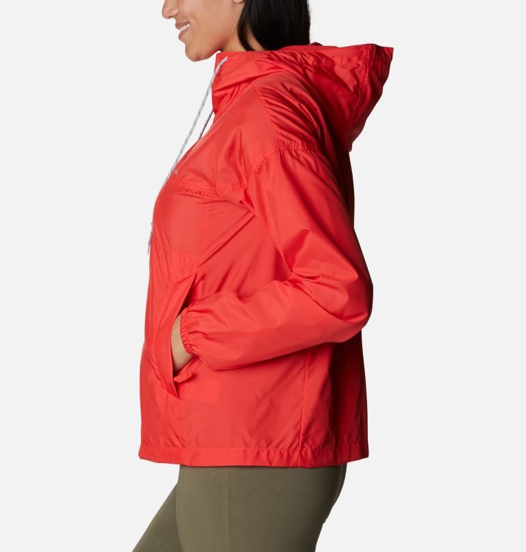 Women's Columbia Flash Challenger Windbreaker Jackets Red | CA-J8653