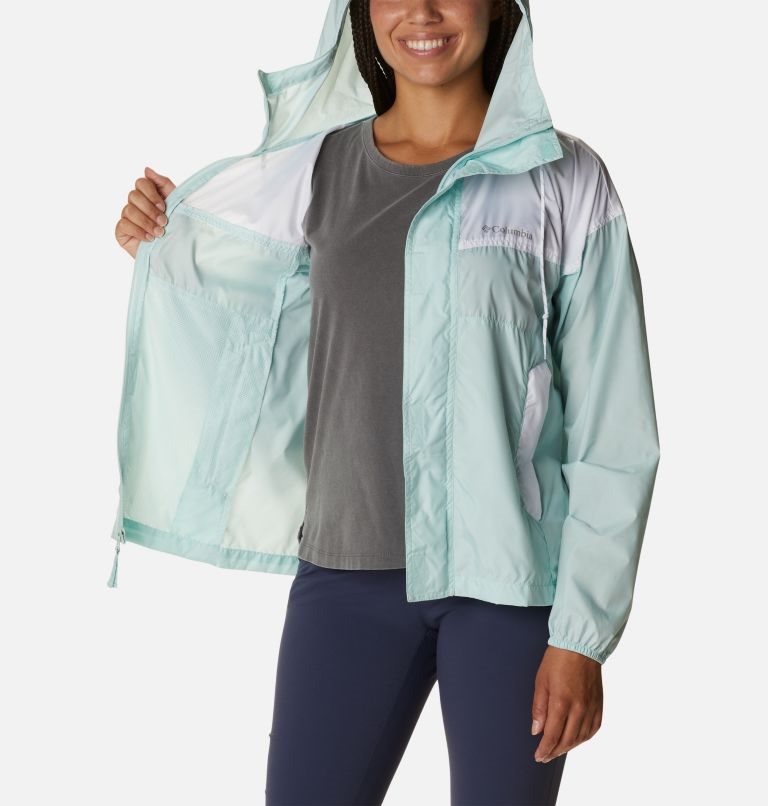 Women's Columbia Flash Challenger Windbreaker Jackets Turquoise | CA-M530C