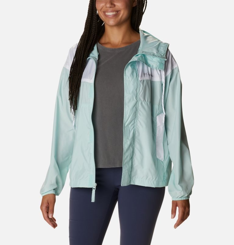 Women's Columbia Flash Challenger Windbreaker Jackets Turquoise | CA-M530C