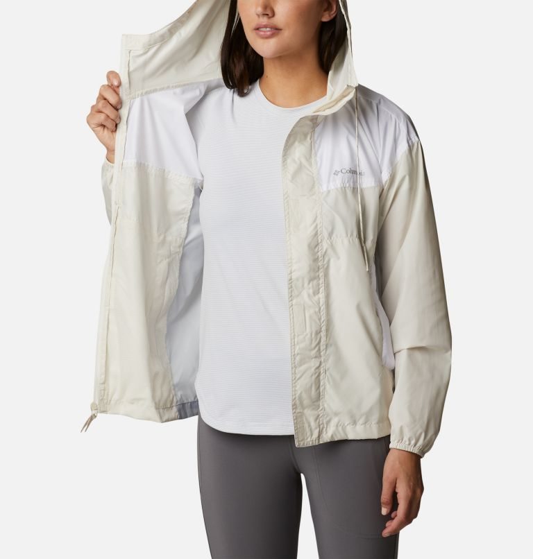Women's Columbia Flash Challenger Windbreaker Jackets Beige | CA-YAC35