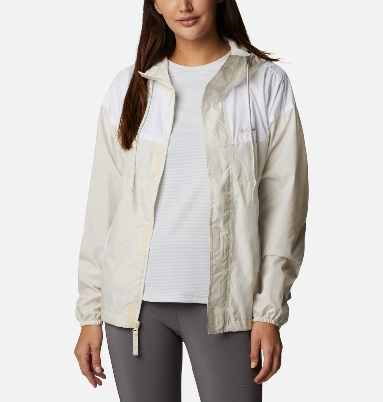 Women's Columbia Flash Challenger Windbreaker Jackets Beige | CA-YAC35