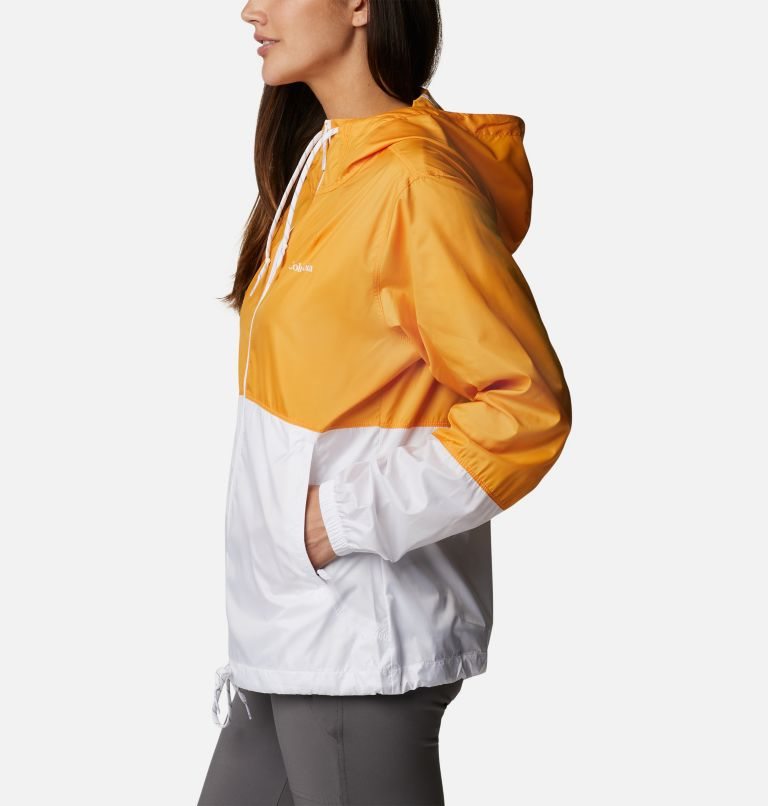 Women's Columbia Flash Forward Windbreaker Jackets Mango / White | CA-B63A8