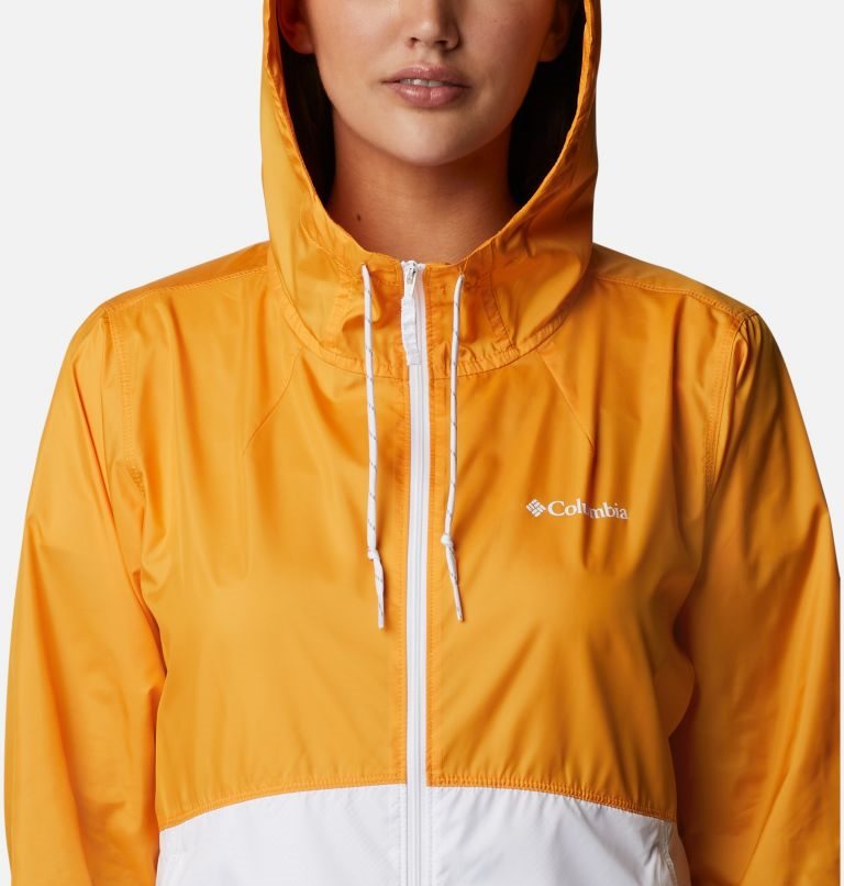 Women's Columbia Flash Forward Windbreaker Jackets Mango / White | CA-B63A8