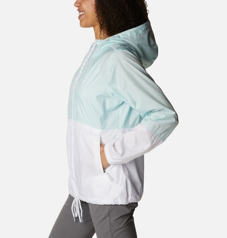 Women's Columbia Flash Forward Windbreaker Jackets Turquoise / White | CA-KL6C3