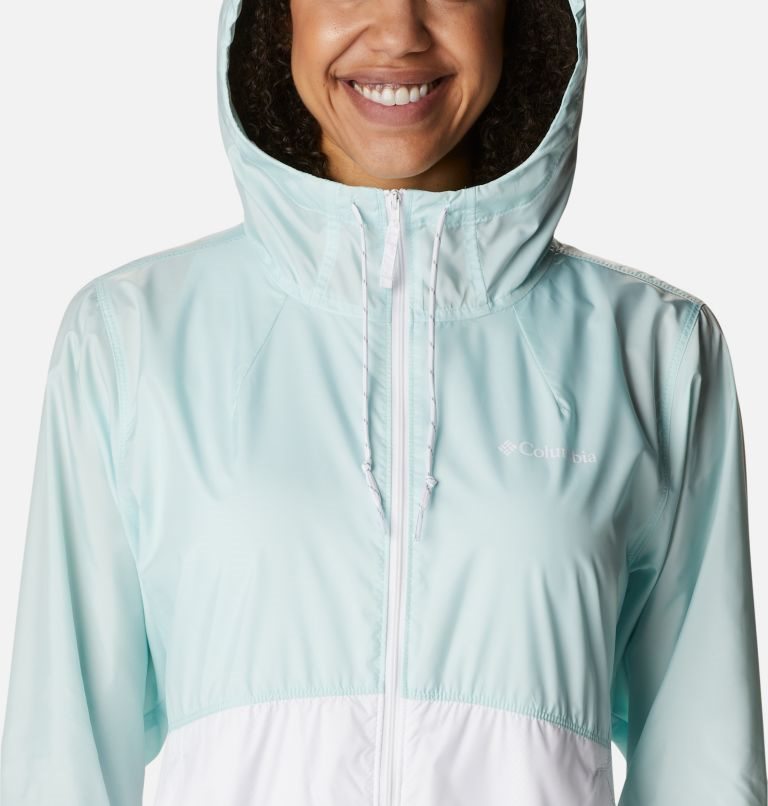 Women's Columbia Flash Forward Windbreaker Jackets Turquoise / White | CA-KL6C3