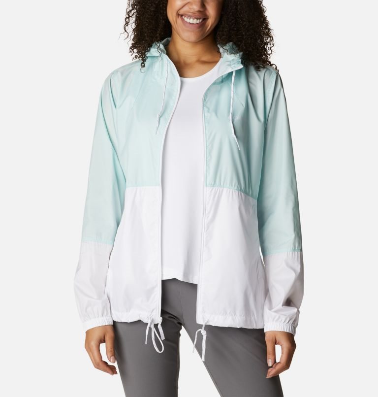 Women's Columbia Flash Forward Windbreaker Jackets Turquoise / White | CA-KL6C3