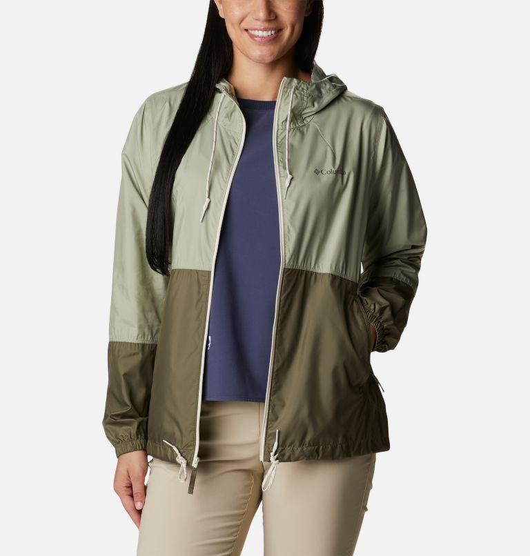 Women's Columbia Flash Forward Windbreaker Jackets Olive | CA-Y34L5