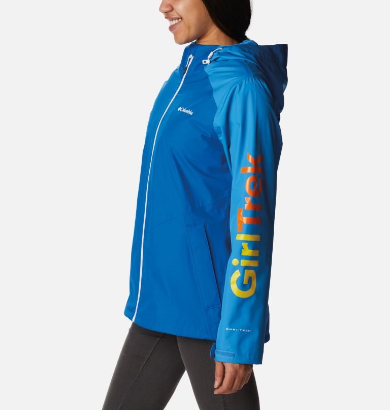 Women's Columbia GirlTrek Inner Limits Rain Jackets Blue | CA-S1348