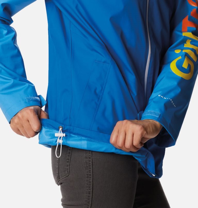 Women's Columbia GirlTrek Inner Limits Rain Jackets Blue | CA-S1348