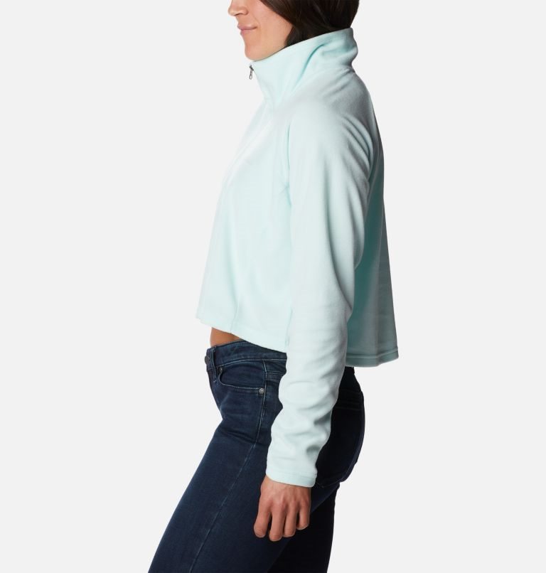 Women's Columbia Glacial Cropped Fleece II Sweatshirts Turquoise | CA-F35C1