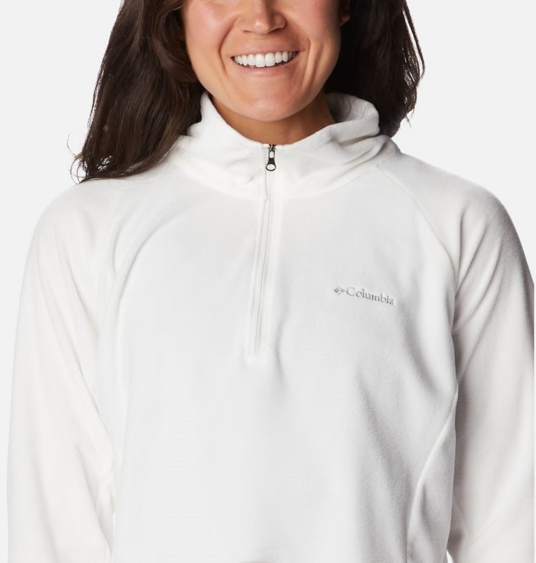 Women's Columbia Glacial Cropped Fleece II Sweatshirts White | CA-Q8346