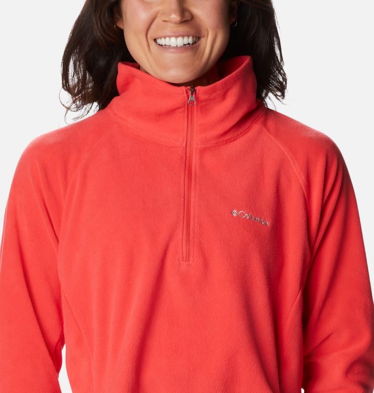 Women's Columbia Glacial Cropped Fleece II Sweatshirts Red | CA-R05A3