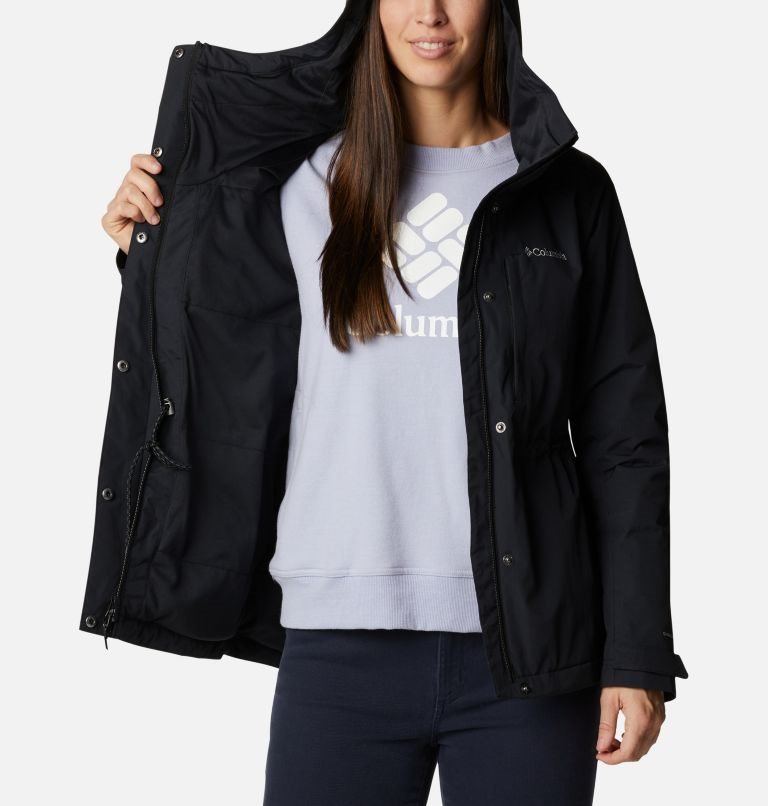Women's Columbia Hadley Trail Jackets Black | CA-PL541