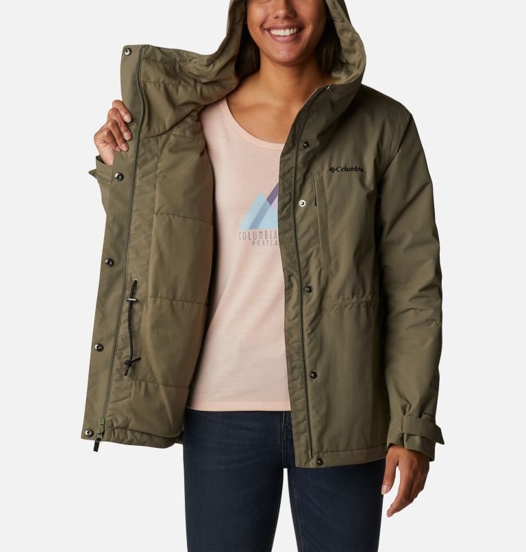 Women's Columbia Hadley Trail Jackets Olive | CA-ZL360