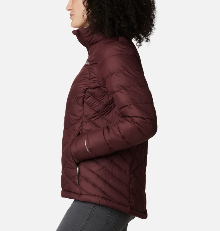 Women's Columbia Heavenly Down Jackets Burgundy | CA-XL346