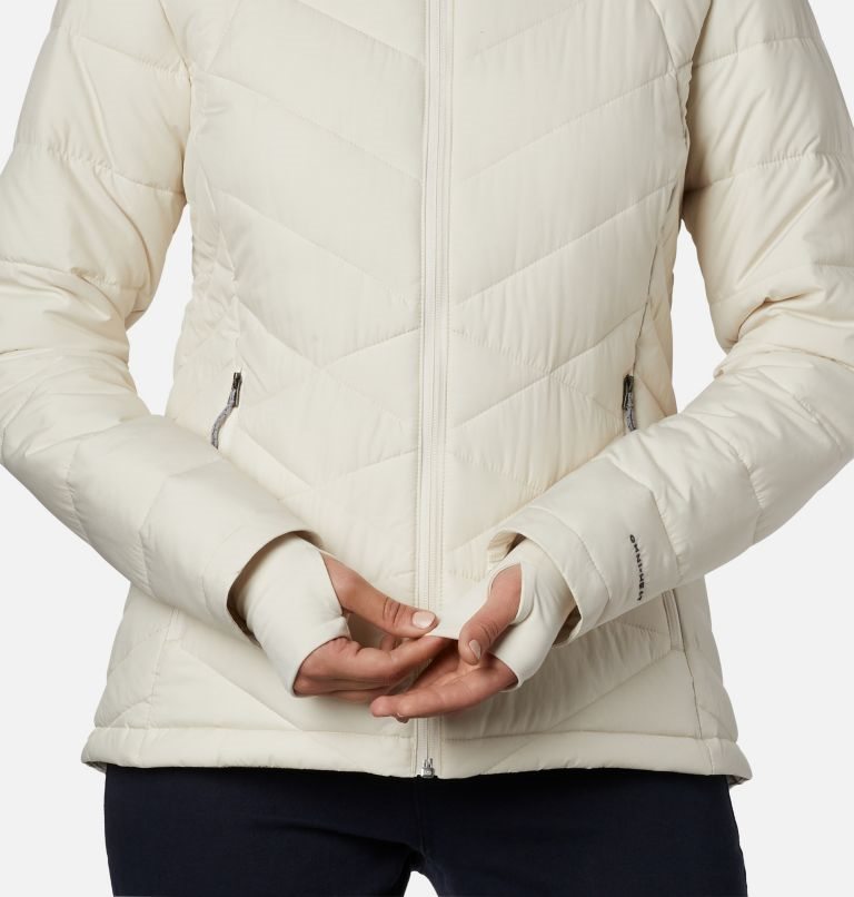 Women's Columbia Heavenly Hooded Jackets Cream | CA-N3014