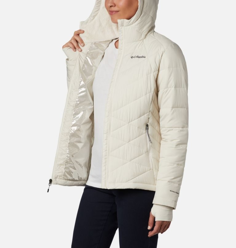 Women's Columbia Heavenly Hooded Jackets Cream | CA-N3014