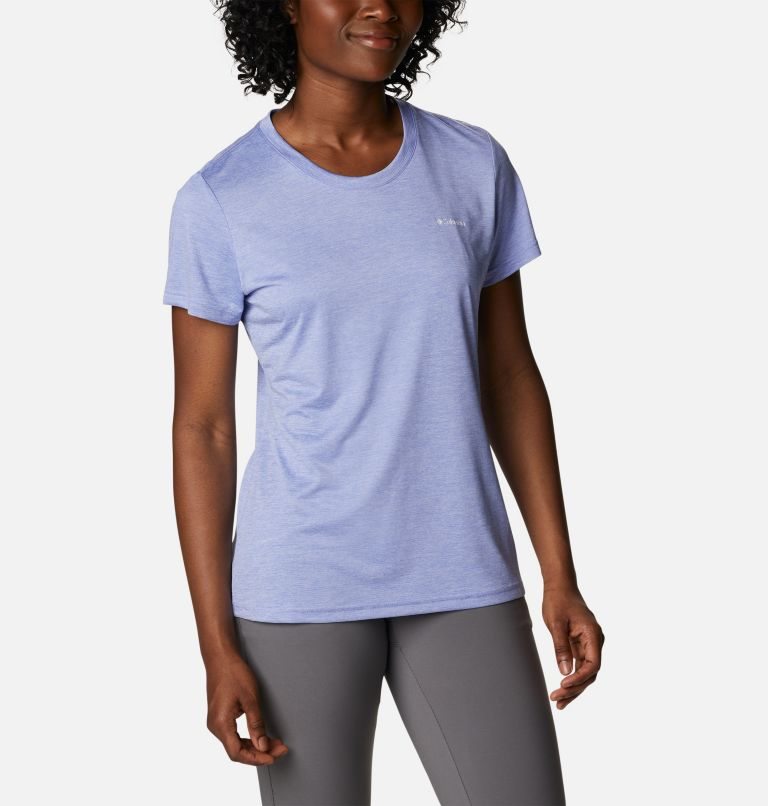 Women's Columbia Hike Crew T Shirts Lavender | CA-AL506