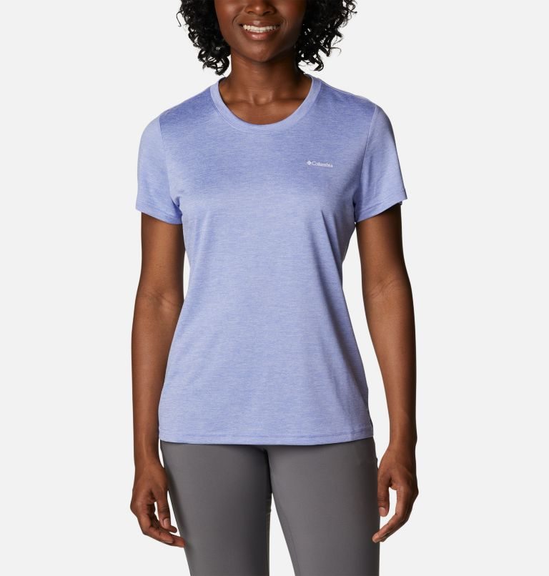 Women\'s Columbia Hike Crew T Shirts Lavender | CA-AL506