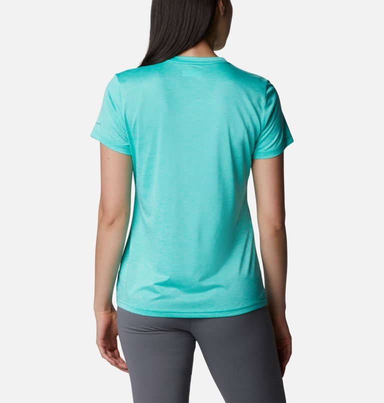 Women's Columbia Hike Crew T Shirts Turquoise | CA-YAC8L