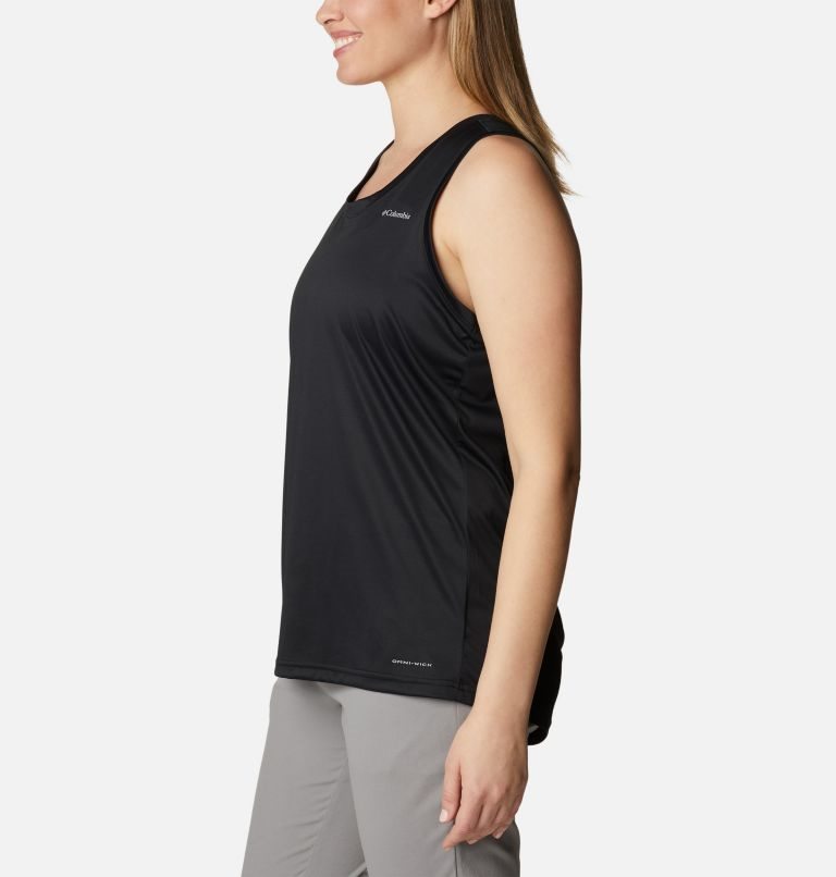 Women's Columbia Hike Tanks Black | CA-D30A1