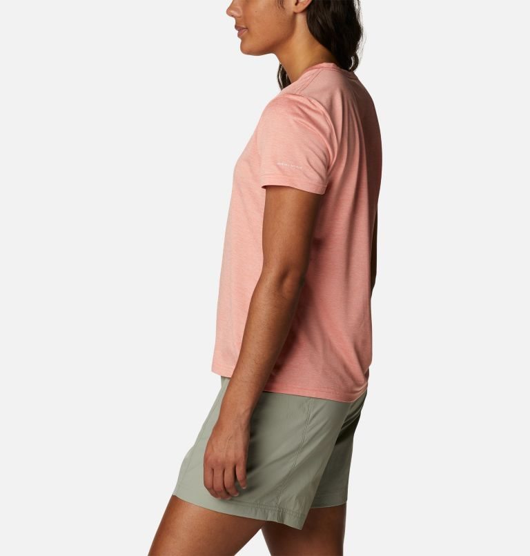 Women's Columbia Hike V-Neck T Shirts Coral | CA-N8CAL
