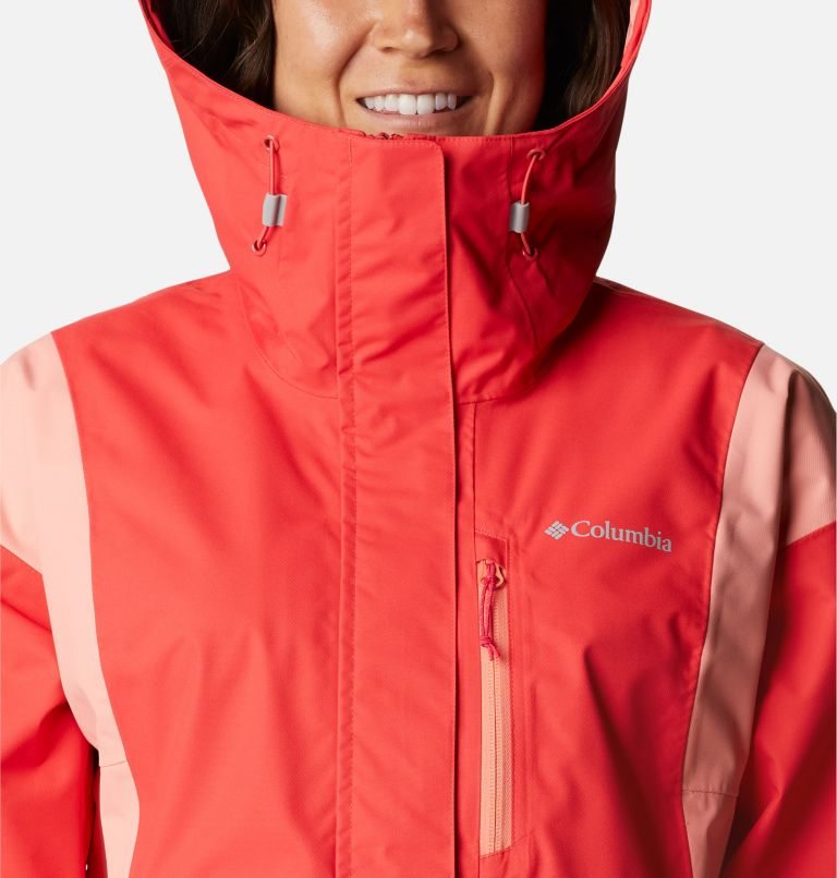 Women's Columbia Hikebound Rain Jackets Red | CA-C3C1L