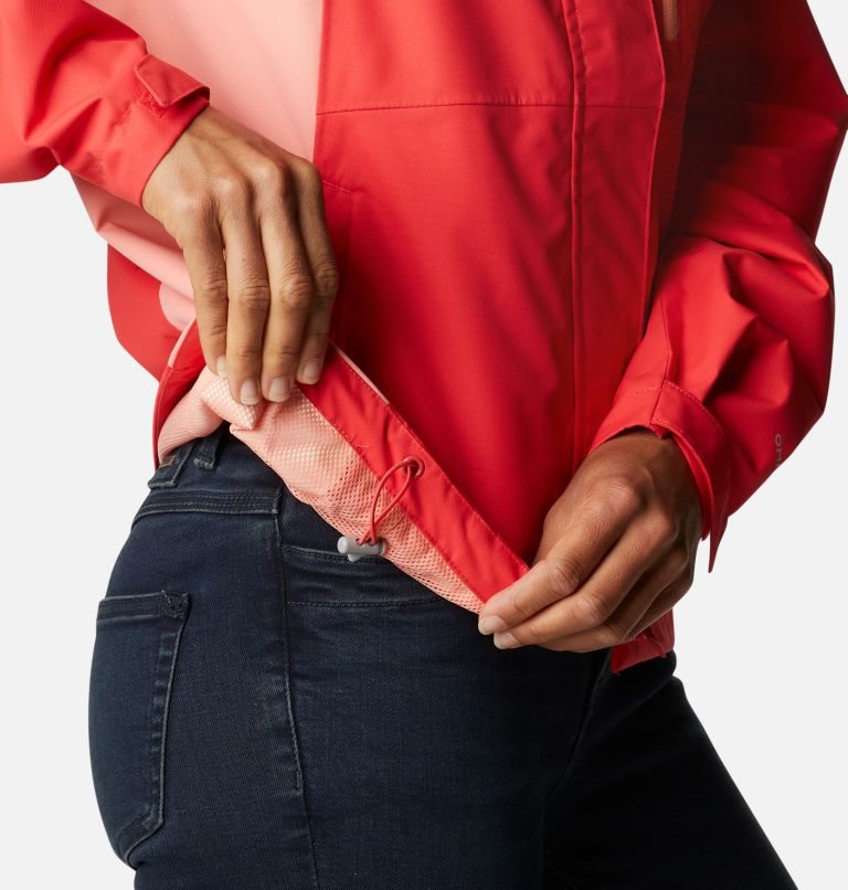 Women's Columbia Hikebound Rain Jackets Red | CA-C3C1L