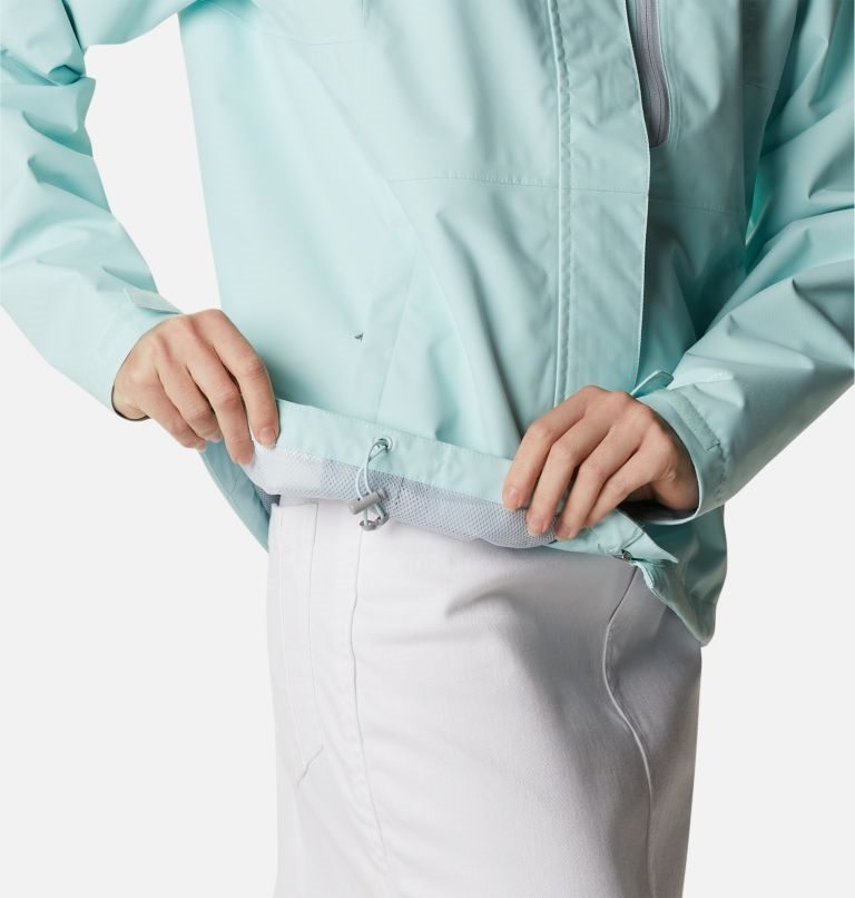 Women's Columbia Hikebound Rain Jackets Turquoise | CA-DC84L