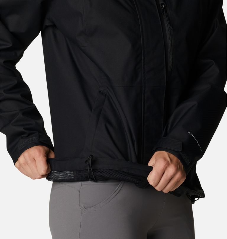 Women's Columbia Hikebound Rain Jackets Black | CA-PA43C