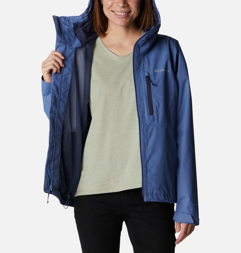 Women's Columbia Hikebound Rain Jackets Blue | CA-Q1LA5