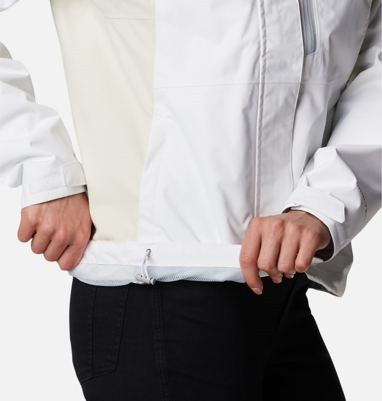 Women's Columbia Hikebound Rain Jackets White | CA-T0341
