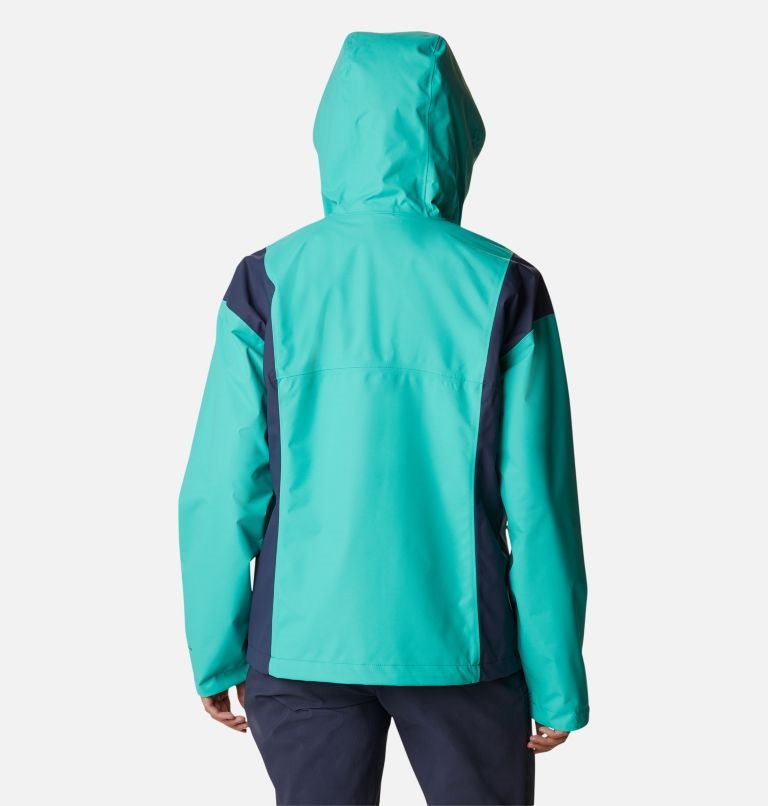 Women's Columbia Hikebound Rain Jackets Turquoise | CA-V5LC8