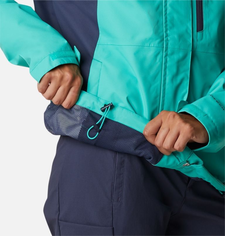Women's Columbia Hikebound Rain Jackets Turquoise | CA-V5LC8