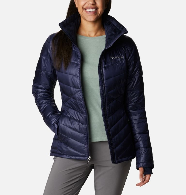 Women's Columbia Joy Peak Omni-Heat Infinity Insulated Jackets Navy | CA-L8CA6