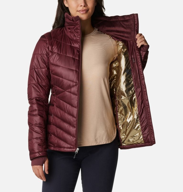 Women's Columbia Joy Peak Omni-Heat Infinity Insulated Jackets Burgundy | CA-OL056